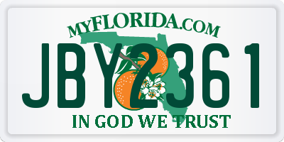 FL license plate JBY2361