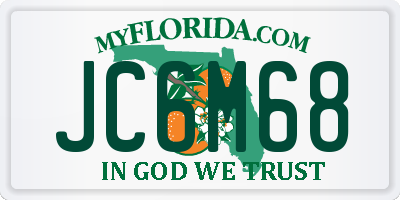 FL license plate JC6M68