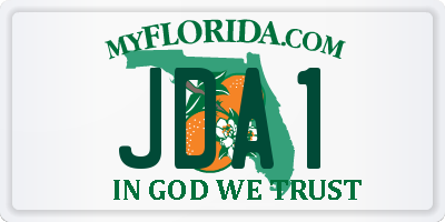 FL license plate JDA1