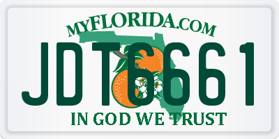 FL license plate JDT6661