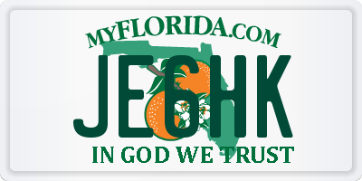 FL license plate JE6HK