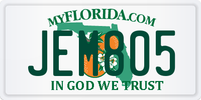 FL license plate JEM805