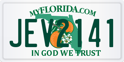 FL license plate JEV2141