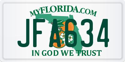 FL license plate JFA634