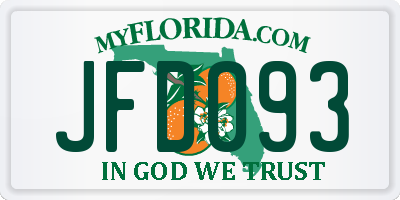 FL license plate JFD093