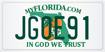 FL license plate JG0E91