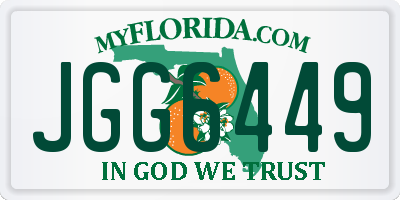 FL license plate JGG6449