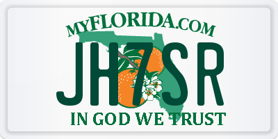 FL license plate JH7SR