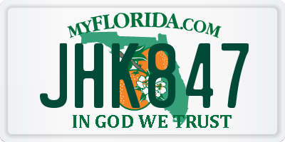 FL license plate JHK847