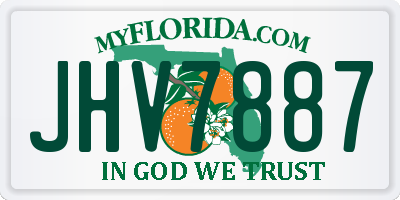 FL license plate JHV7887