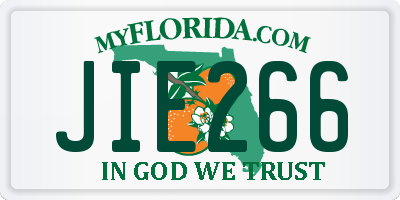 FL license plate JIE266