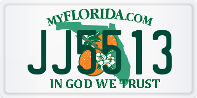 FL license plate JJ5513