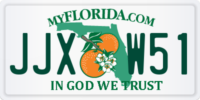 FL license plate JJXW51