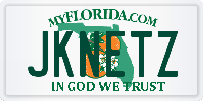 FL license plate JKNETZ