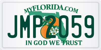 FL license plate JMP2059