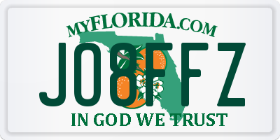 FL license plate JO8FFZ