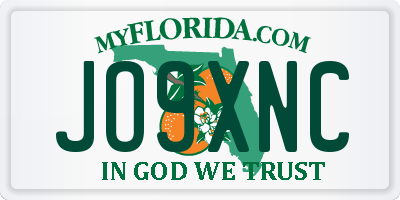 FL license plate JO9XNC