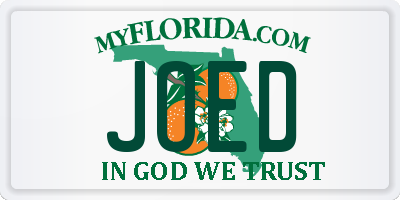 FL license plate JOED