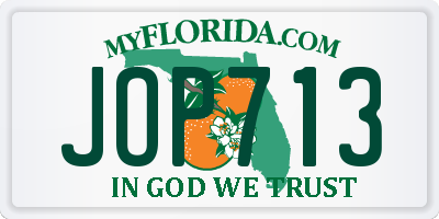 FL license plate JOP713