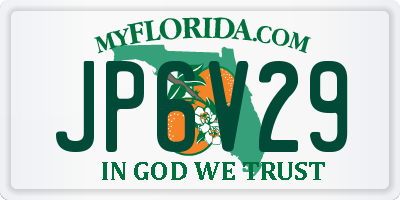 FL license plate JP6V29