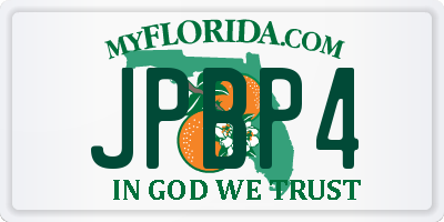 FL license plate JPBP4