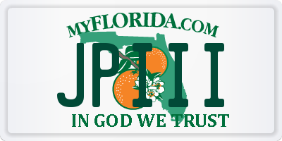 FL license plate JPIII