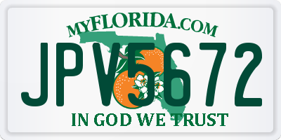 FL license plate JPV5672