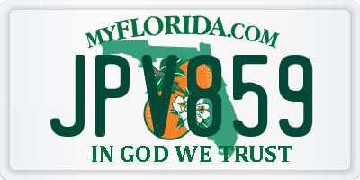 FL license plate JPV859