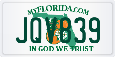 FL license plate JQV839