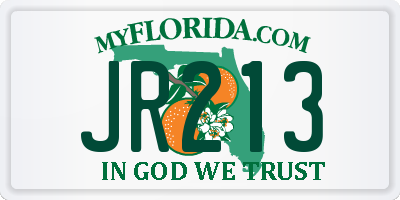 FL license plate JR213