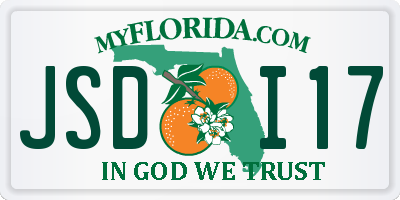 FL license plate JSDI17