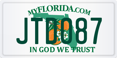 FL license plate JTD087