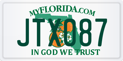 FL license plate JTX087