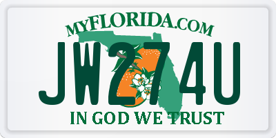 FL license plate JW274U