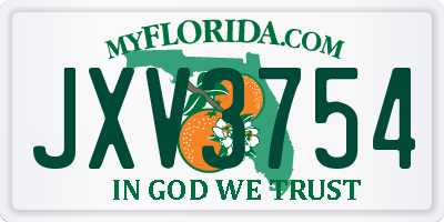 FL license plate JXV3754