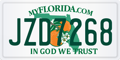 FL license plate JZD7268