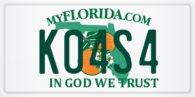 FL license plate K04S4