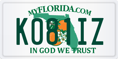 FL license plate K081IZ