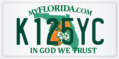 FL license plate K125YC