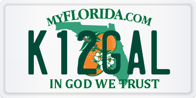 FL license plate K12GAL