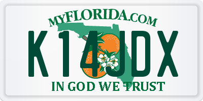 FL license plate K14JDX