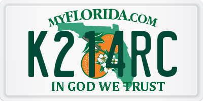 FL license plate K214RC