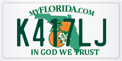 FL license plate K417LJ