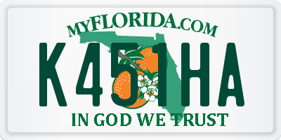 FL license plate K451HA