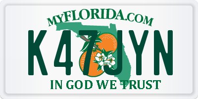 FL license plate K47JYN