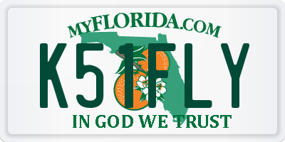 FL license plate K51FLY