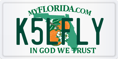 FL license plate K5LFLY