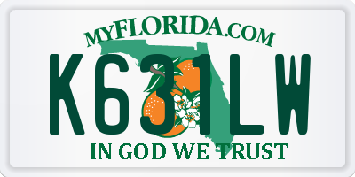 FL license plate K631LW