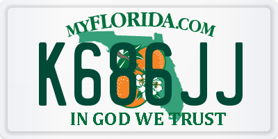 FL license plate K686JJ