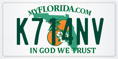 FL license plate K714NV